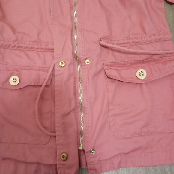 CEsttoi Jacket S 100% Cotton Womens Pink Hooded With Zip Closure & Pockets - Picture 6 of 12